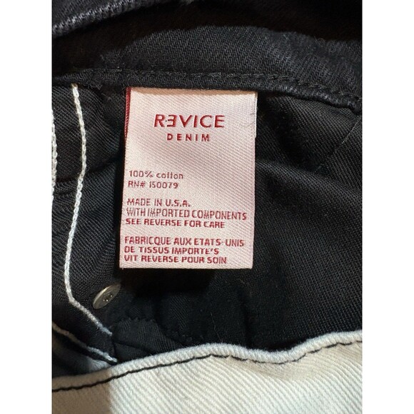 Revice Two Tone Jeans Women 29 Black White High Rise Y2K Contrast Streetwear - Picture 4 of 9